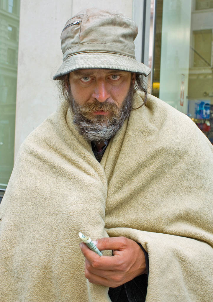 Homeless man in San Francisco